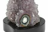 Tall, Amethyst Stalactite Formation With Wood Base - Uruguay #121277-1